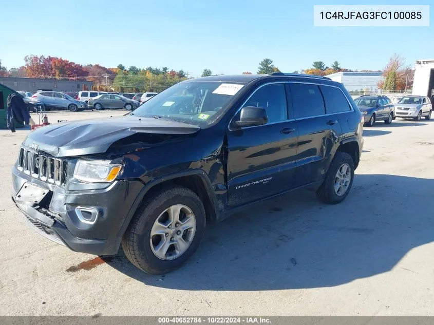 2015 Jeep Grand Cherokee Laredo VIN: 1C4RJFAG3FC100085 Lot: 40652784