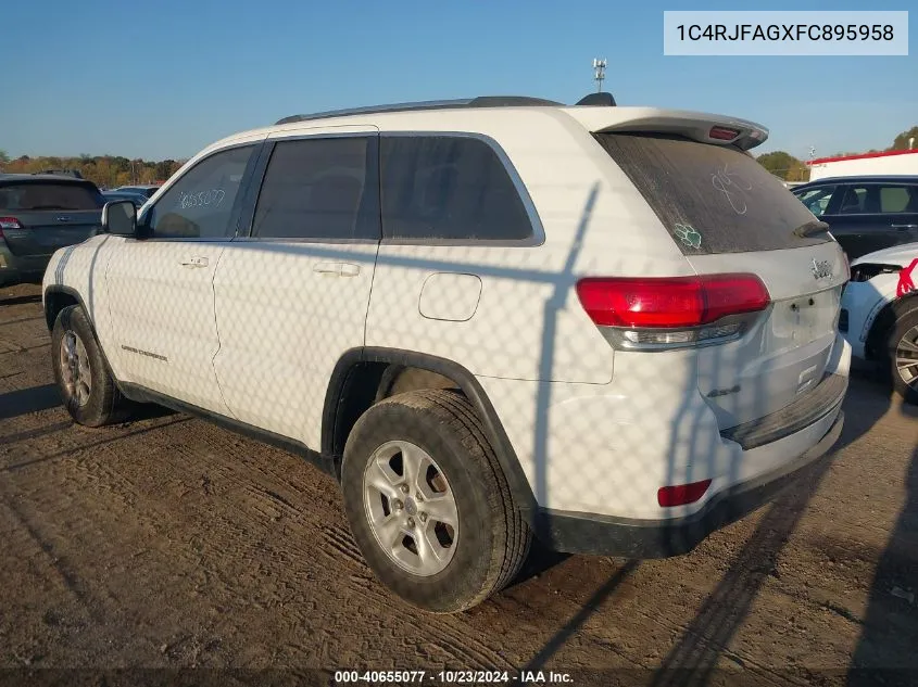 2015 Jeep Grand Cherokee Laredo VIN: 1C4RJFAGXFC895958 Lot: 40655077