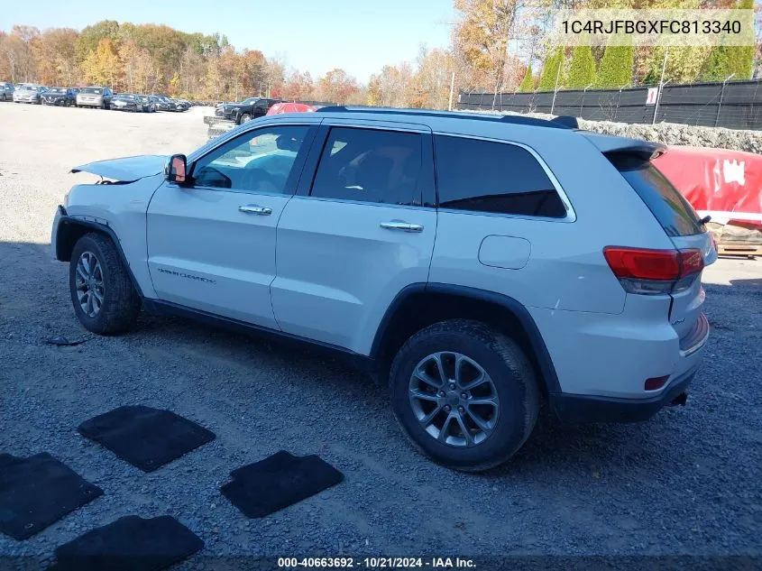 2015 Jeep Grand Cherokee Limited VIN: 1C4RJFBGXFC813340 Lot: 40663692