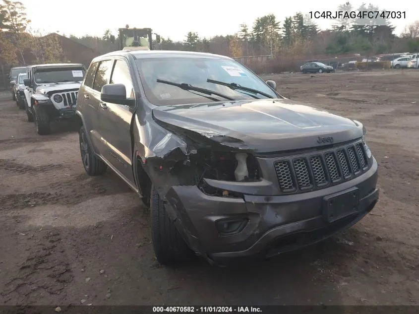 2015 Jeep Grand Cherokee Altitude VIN: 1C4RJFAG4FC747031 Lot: 40670582