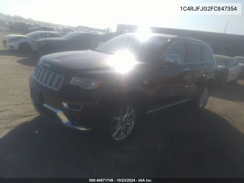 2015 Jeep Grand Cherokee Summit VIN: 1C4RJFJG2FC847354 Lot: 40671749