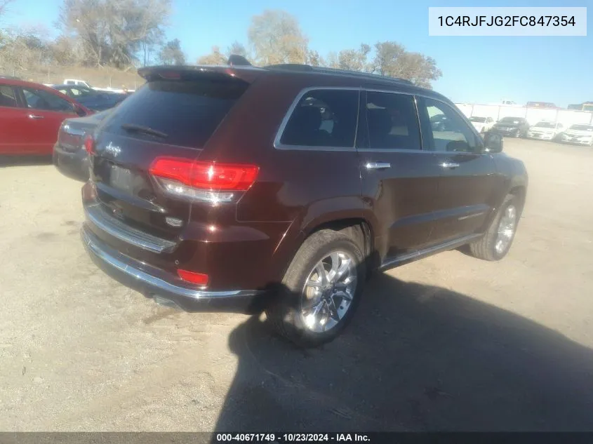 2015 Jeep Grand Cherokee Summit VIN: 1C4RJFJG2FC847354 Lot: 40671749