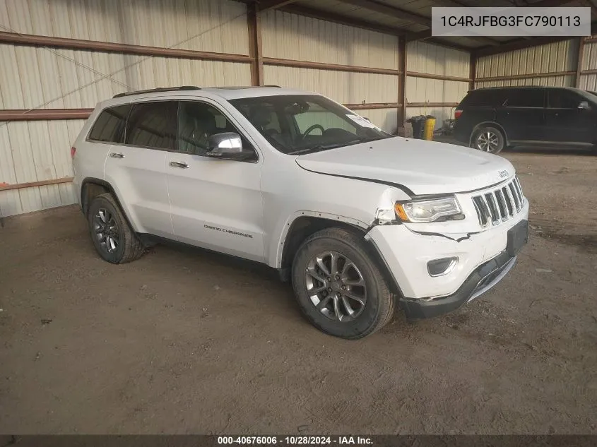 2015 Jeep Grand Cherokee Limited VIN: 1C4RJFBG3FC790113 Lot: 40676006