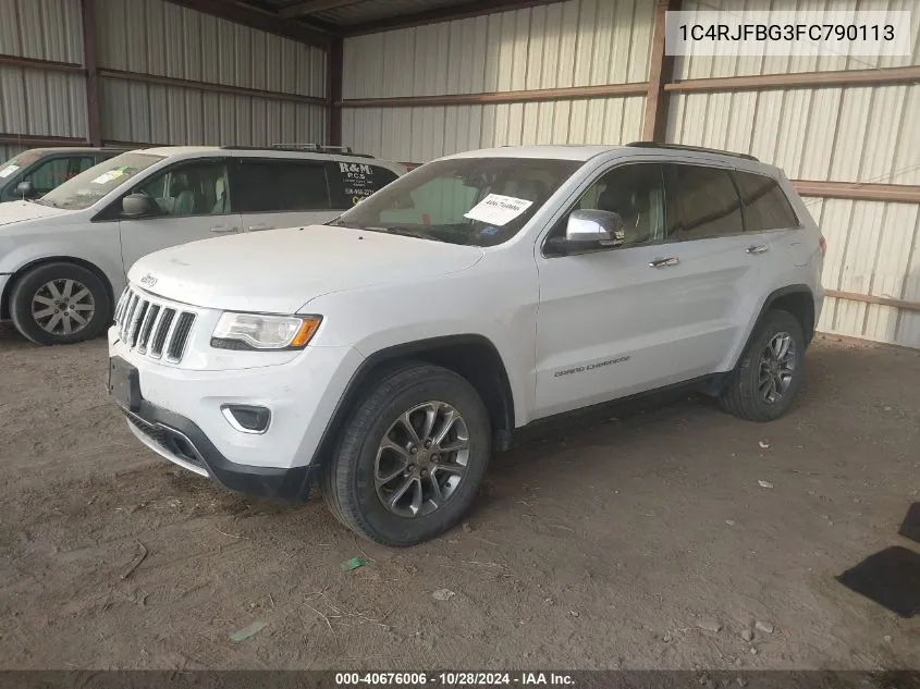 2015 Jeep Grand Cherokee Limited VIN: 1C4RJFBG3FC790113 Lot: 40676006