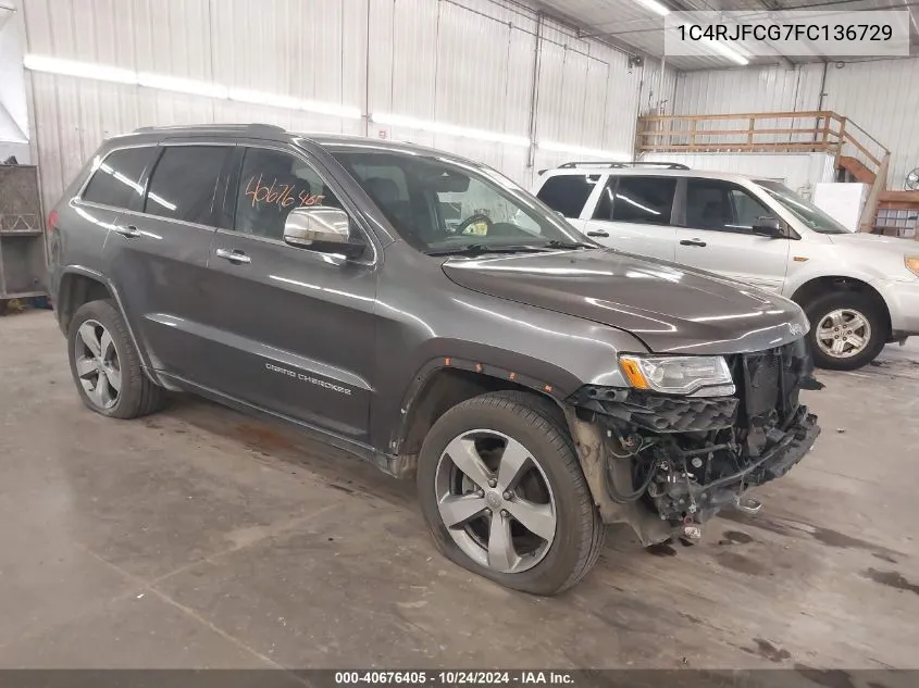 2015 Jeep Grand Cherokee Overland VIN: 1C4RJFCG7FC136729 Lot: 40676405