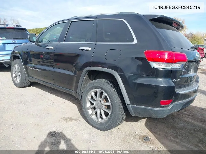 2015 Jeep Grand Cherokee Limited VIN: 1C4RJFBGXFC845219 Lot: 40683446