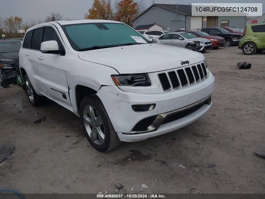 2015 Jeep Grand Cherokee High Altitude VIN: 1C4RJFCG5FC124708 Lot: 40690037