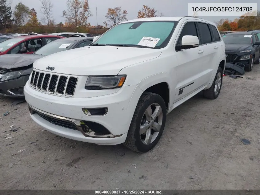 2015 Jeep Grand Cherokee High Altitude VIN: 1C4RJFCG5FC124708 Lot: 40690037