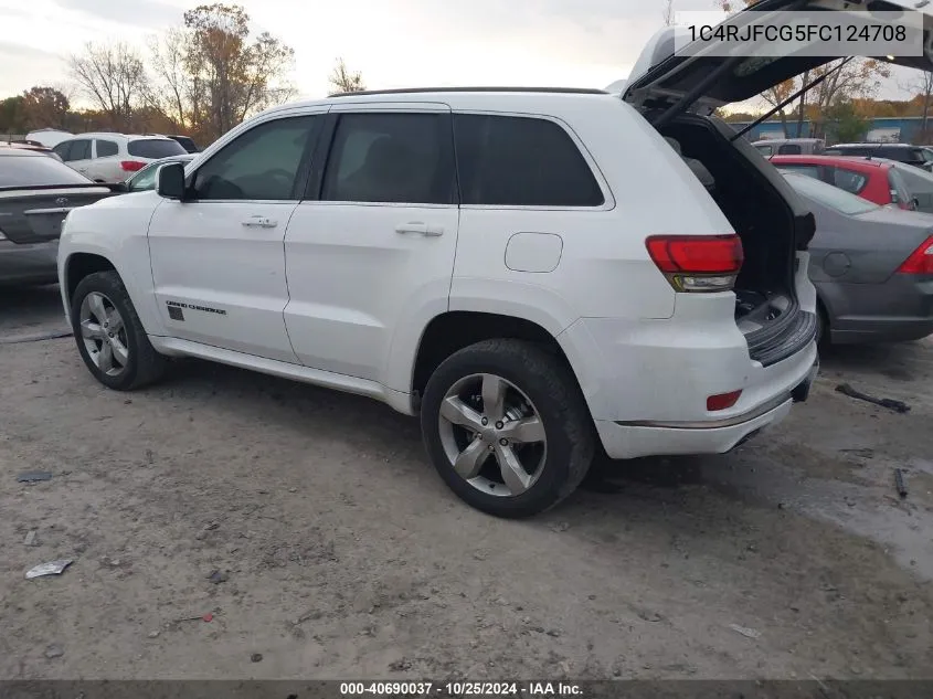 2015 Jeep Grand Cherokee High Altitude VIN: 1C4RJFCG5FC124708 Lot: 40690037