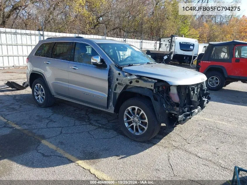 2015 Jeep Grand Cherokee Limited VIN: 1C4RJFBG5FC794275 Lot: 40690600