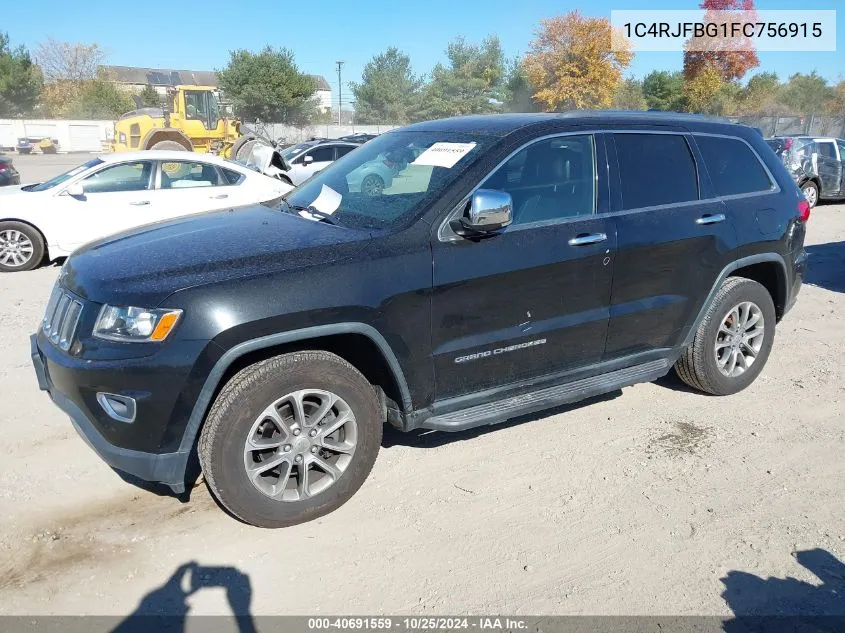 2015 Jeep Grand Cherokee Limited VIN: 1C4RJFBG1FC756915 Lot: 40691559