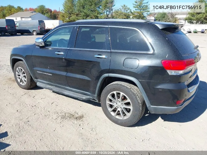 2015 Jeep Grand Cherokee Limited VIN: 1C4RJFBG1FC756915 Lot: 40691559