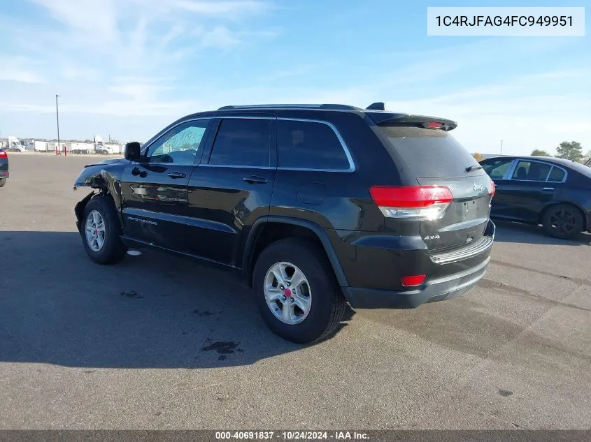 2015 Jeep Grand Cherokee Laredo VIN: 1C4RJFAG4FC949951 Lot: 40691837