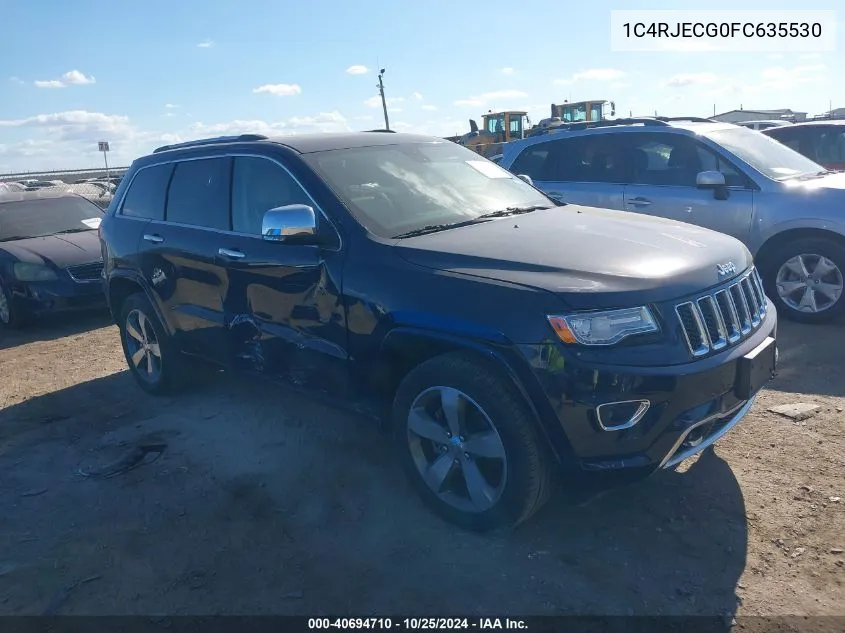 2015 Jeep Grand Cherokee Overland VIN: 1C4RJECG0FC635530 Lot: 40694710