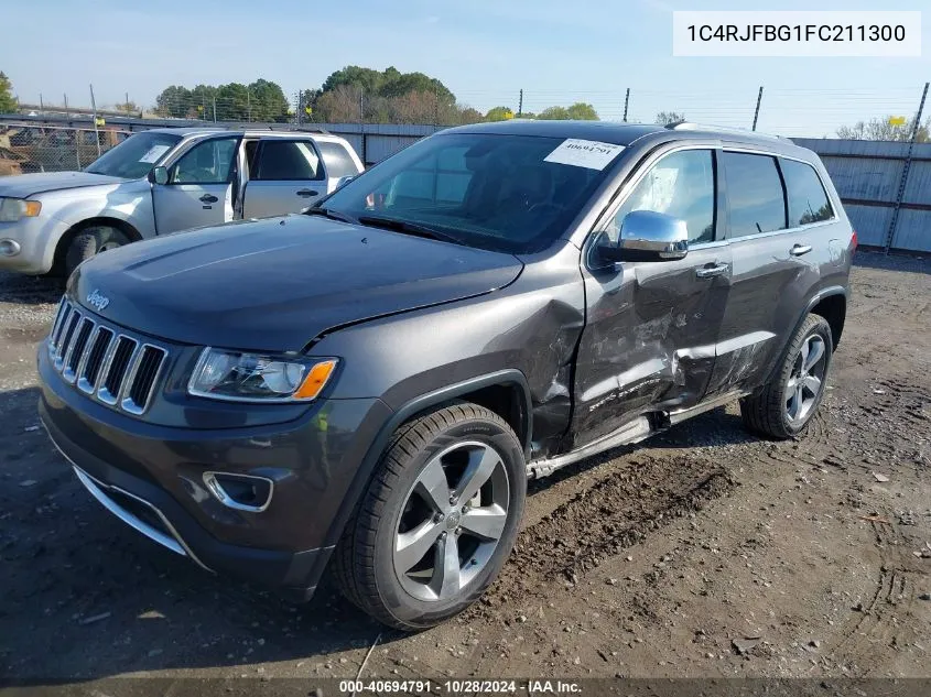 2015 Jeep Grand Cherokee Limited VIN: 1C4RJFBG1FC211300 Lot: 40694791