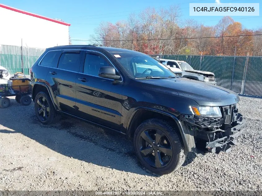 2015 Jeep Grand Cherokee Altitude VIN: 1C4RJFAG5FC940126 Lot: 40697907