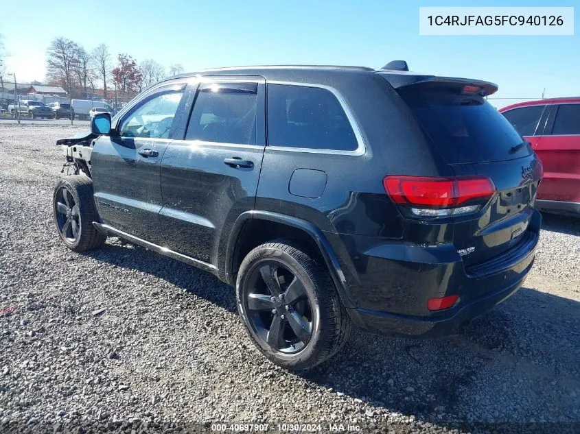 2015 Jeep Grand Cherokee Altitude VIN: 1C4RJFAG5FC940126 Lot: 40697907