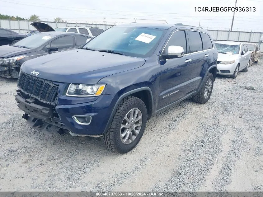 2015 Jeep Grand Cherokee Limited VIN: 1C4RJEBG5FC936313 Lot: 40707563