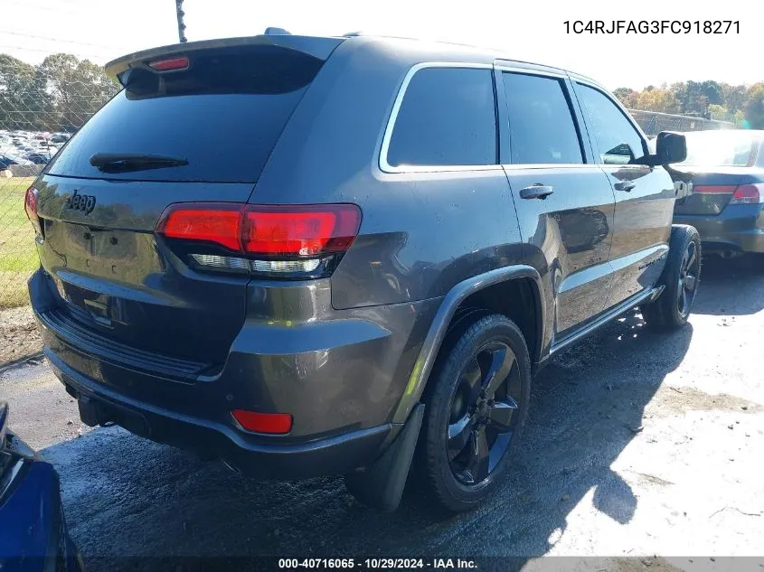 2015 Jeep Grand Cherokee Altitude VIN: 1C4RJFAG3FC918271 Lot: 40716065