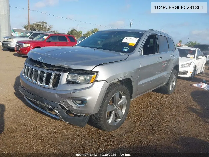 2015 Jeep Grand Cherokee Limited VIN: 1C4RJEBG6FC231861 Lot: 40716413