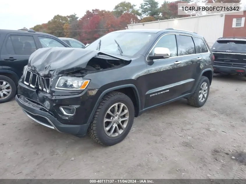 2015 Jeep Grand Cherokee Limited VIN: 1C4RJFBG0FC716342 Lot: 40717137