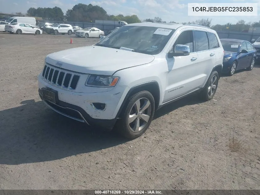 2015 Jeep Grand Cherokee Limited VIN: 1C4RJEBG5FC235853 Lot: 40718269