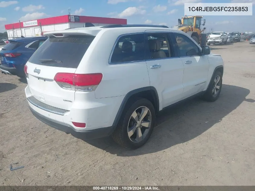 2015 Jeep Grand Cherokee Limited VIN: 1C4RJEBG5FC235853 Lot: 40718269