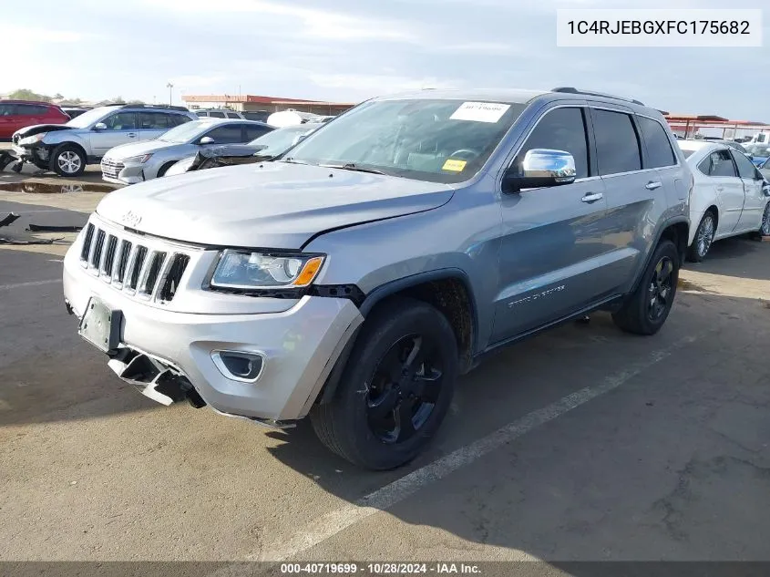 2015 Jeep Grand Cherokee Limited VIN: 1C4RJEBGXFC175682 Lot: 40719699