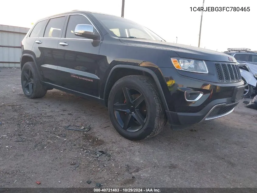 2015 Jeep Grand Cherokee Limited VIN: 1C4RJEBG3FC780465 Lot: 40721483