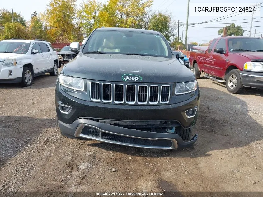 2015 Jeep Grand Cherokee Limited VIN: 1C4RJFBG5FC124824 Lot: 40721786