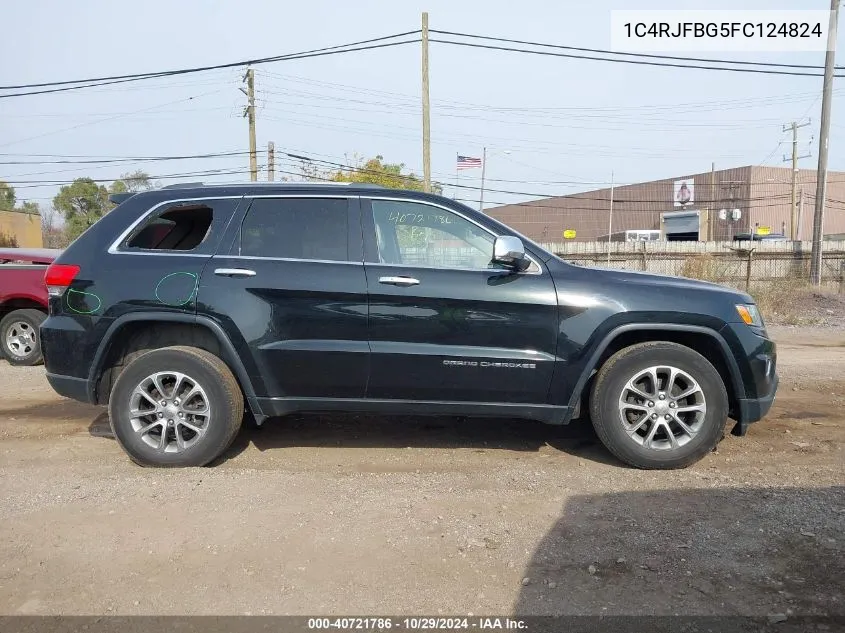 2015 Jeep Grand Cherokee Limited VIN: 1C4RJFBG5FC124824 Lot: 40721786