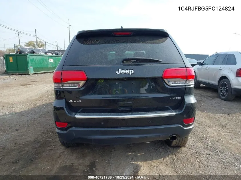 2015 Jeep Grand Cherokee Limited VIN: 1C4RJFBG5FC124824 Lot: 40721786