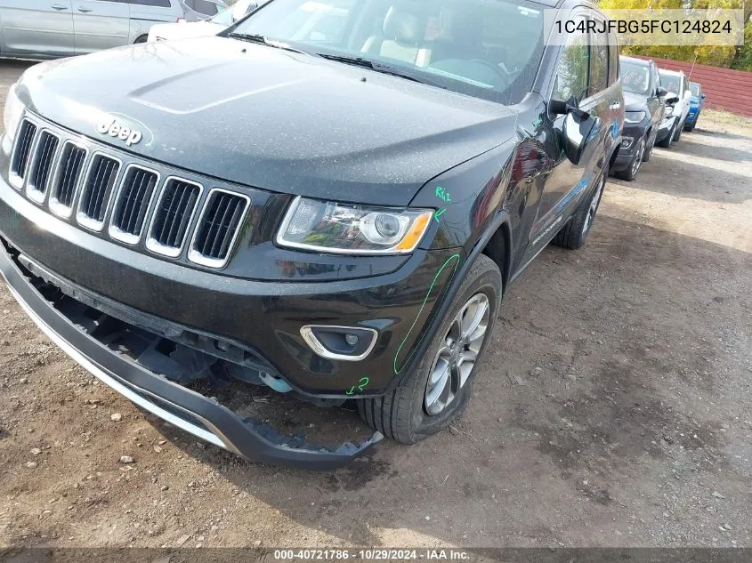 2015 Jeep Grand Cherokee Limited VIN: 1C4RJFBG5FC124824 Lot: 40721786