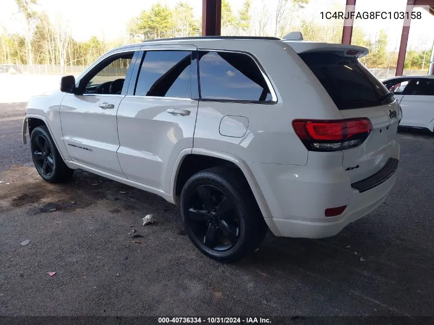 2015 Jeep Grand Cherokee Altitude VIN: 1C4RJFAG8FC103158 Lot: 40736334