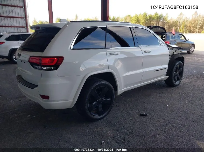 2015 Jeep Grand Cherokee Altitude VIN: 1C4RJFAG8FC103158 Lot: 40736334