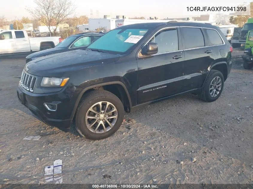 2015 Jeep Grand Cherokee Laredo VIN: 1C4RJFAGXFC941398 Lot: 40736806