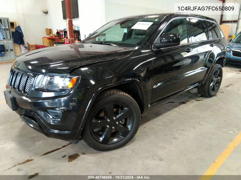 2015 Jeep Grand Cherokee Altitude VIN: 1C4RJFAG7FC650809 Lot: 40746058