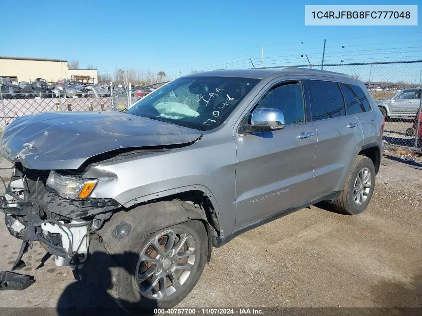 2015 Jeep Grand Cherokee Limited VIN: 1C4RJFBG8FC777048 Lot: 40757700