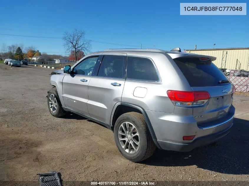 2015 Jeep Grand Cherokee Limited VIN: 1C4RJFBG8FC777048 Lot: 40757700