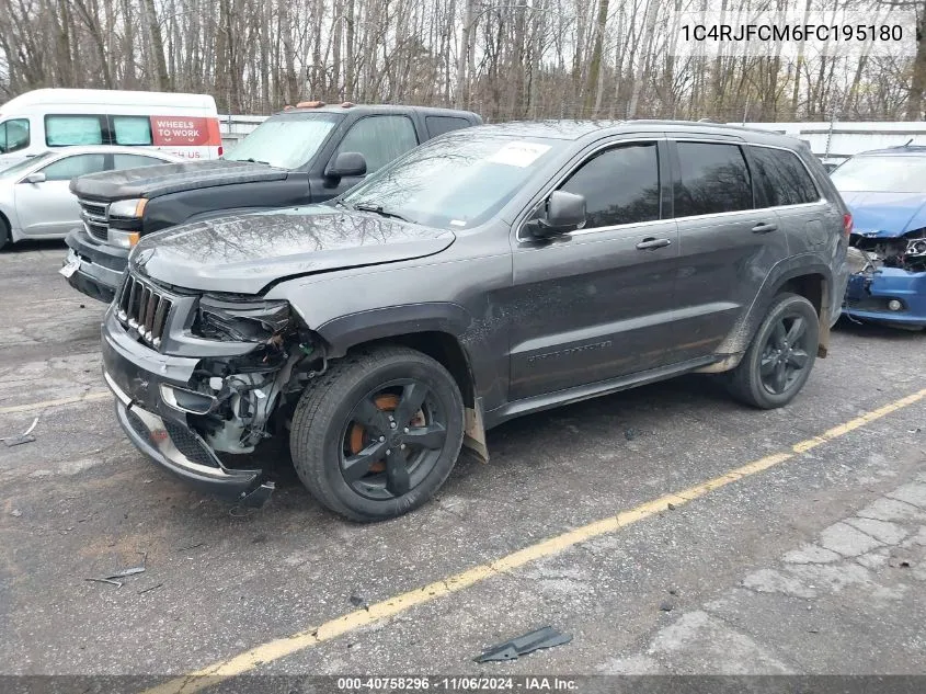 2015 Jeep Grand Cherokee Overland VIN: 1C4RJFCM6FC195180 Lot: 40758296