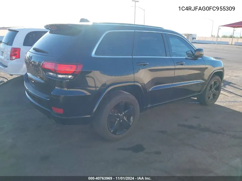 2015 Jeep Grand Cherokee Altitude VIN: 1C4RJFAG0FC955309 Lot: 40763969