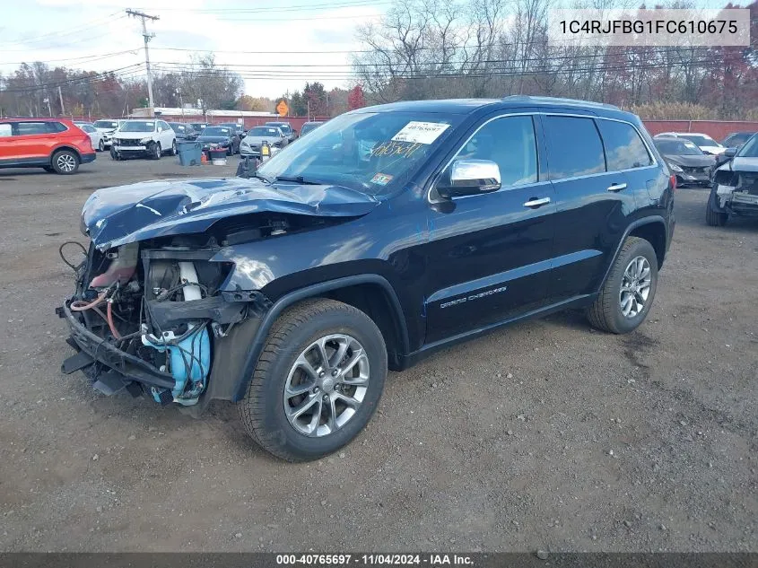 2015 Jeep Grand Cherokee Limited VIN: 1C4RJFBG1FC610675 Lot: 40765697