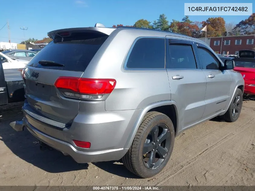 2015 Jeep Grand Cherokee Altitude VIN: 1C4RJFAG1FC742482 Lot: 40767375