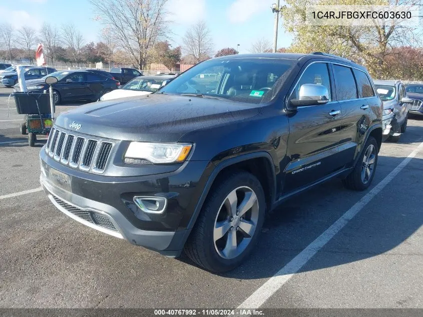 2015 Jeep Grand Cherokee Limited VIN: 1C4RJFBGXFC603630 Lot: 40767992