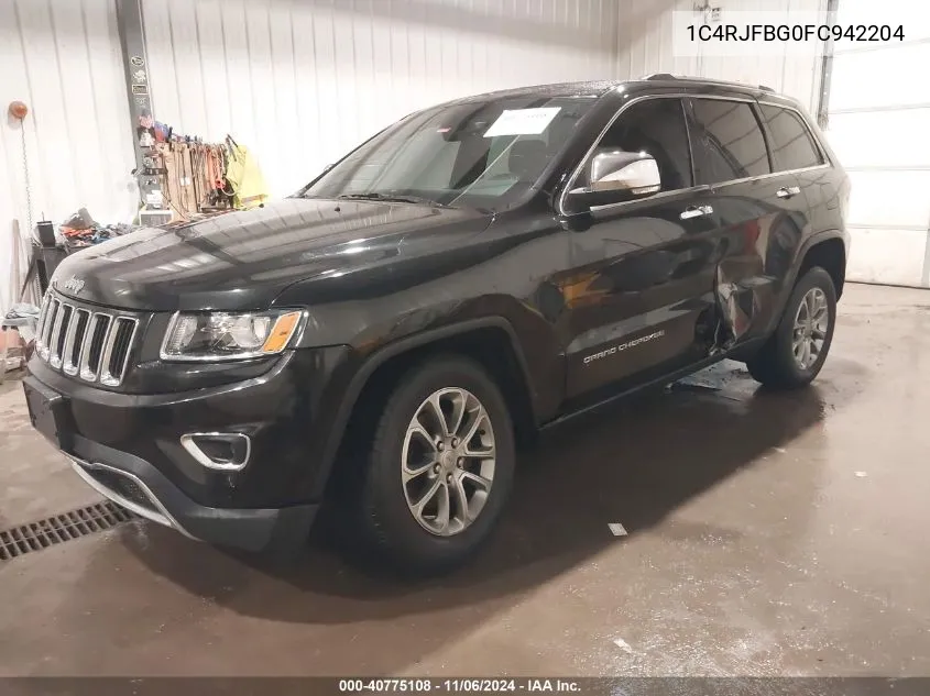 2015 Jeep Grand Cherokee Limited VIN: 1C4RJFBG0FC942204 Lot: 40775108