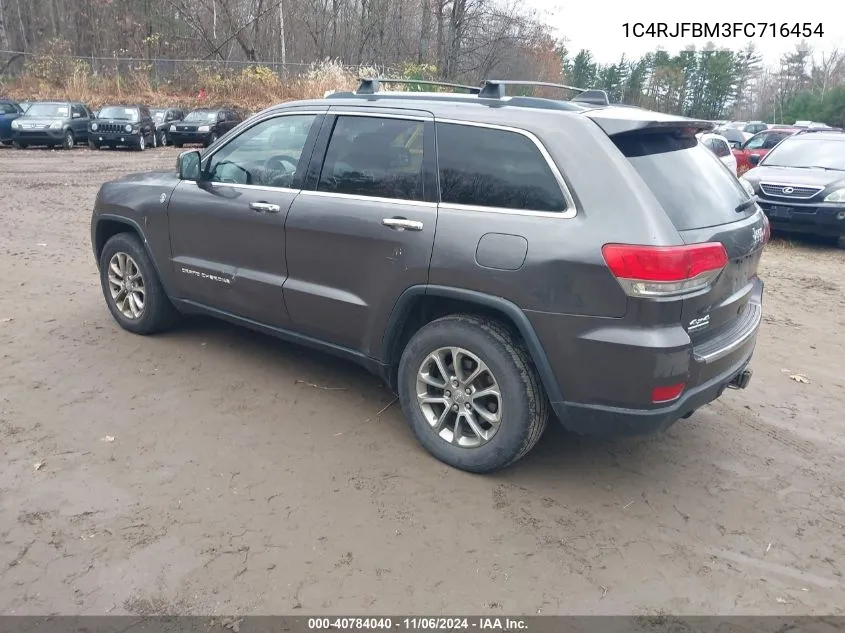 2015 Jeep Grand Cherokee Limited VIN: 1C4RJFBM3FC716454 Lot: 40784040