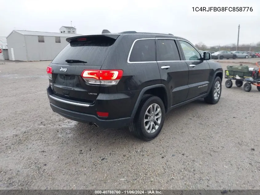 2015 Jeep Grand Cherokee Limited VIN: 1C4RJFBG8FC858776 Lot: 40788760