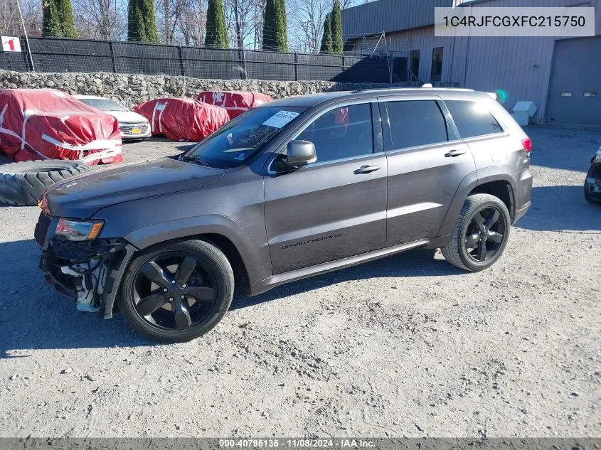 2015 Jeep Grand Cherokee High Altitude VIN: 1C4RJFCGXFC215750 Lot: 40795135