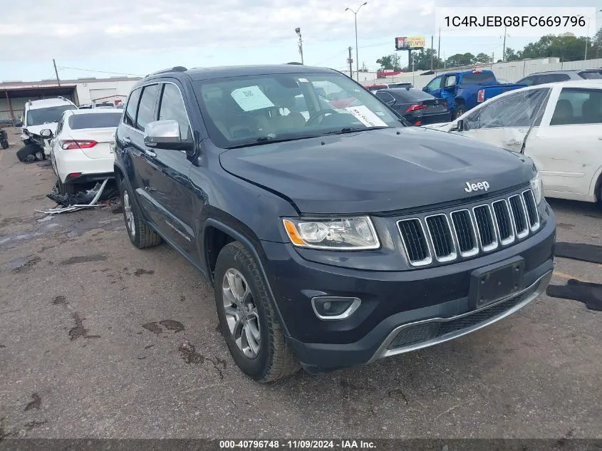 2015 Jeep Grand Cherokee Limited VIN: 1C4RJEBG8FC669796 Lot: 40796748