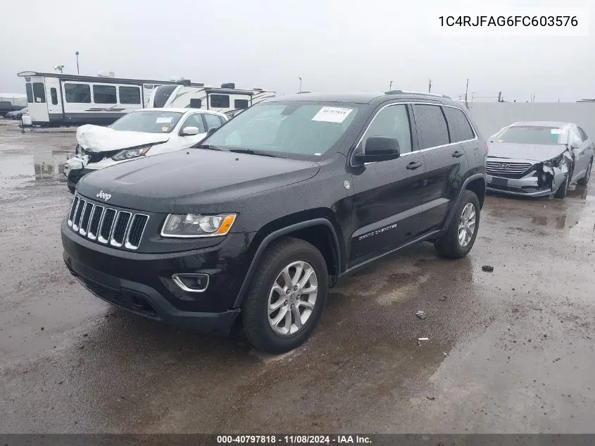 2015 Jeep Grand Cherokee Laredo VIN: 1C4RJFAG6FC603576 Lot: 40797818